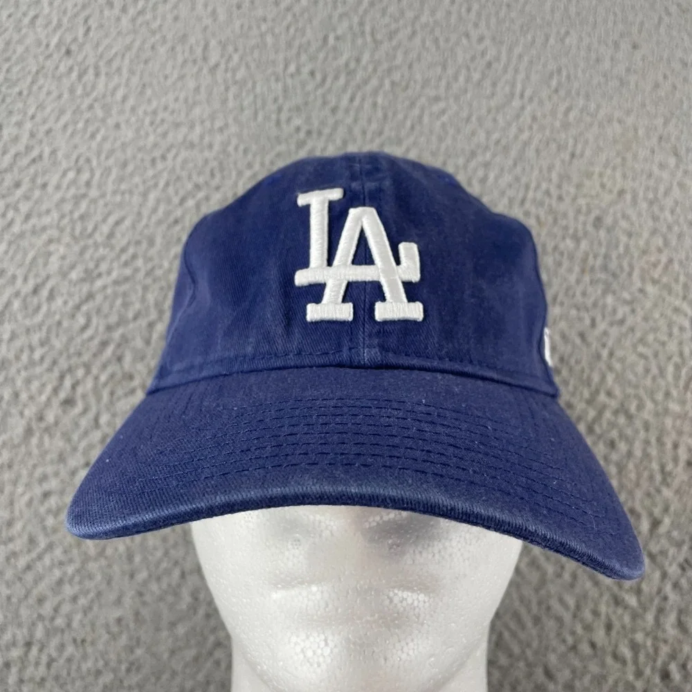 Los Angeles LA Dodgers MLB New Era Strap Back Baseball Hat Cap Blue Embroidered - Picture 1 of 10